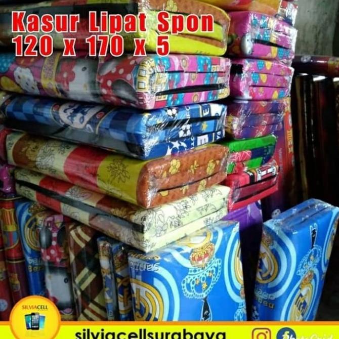 Kasur Lipat Busa Spon 120 x 170 x 5 cm