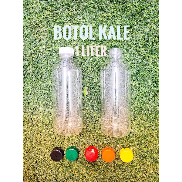Kale Liter Plastik Botol Plastik PET 1 Liter Leher 38mm dengan Tutup Segel untuk Minuman 1 Liter / B
