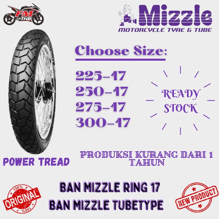 Ban Motor Mizzle Power Tread - Ban Mizzle Ring 17 Non Tubles