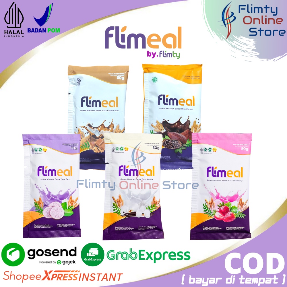 

1 Sachet Flimeal by Flimty Minuman Sereal Diet Pengganti Makan / Sarapan Pagi BPOM Original