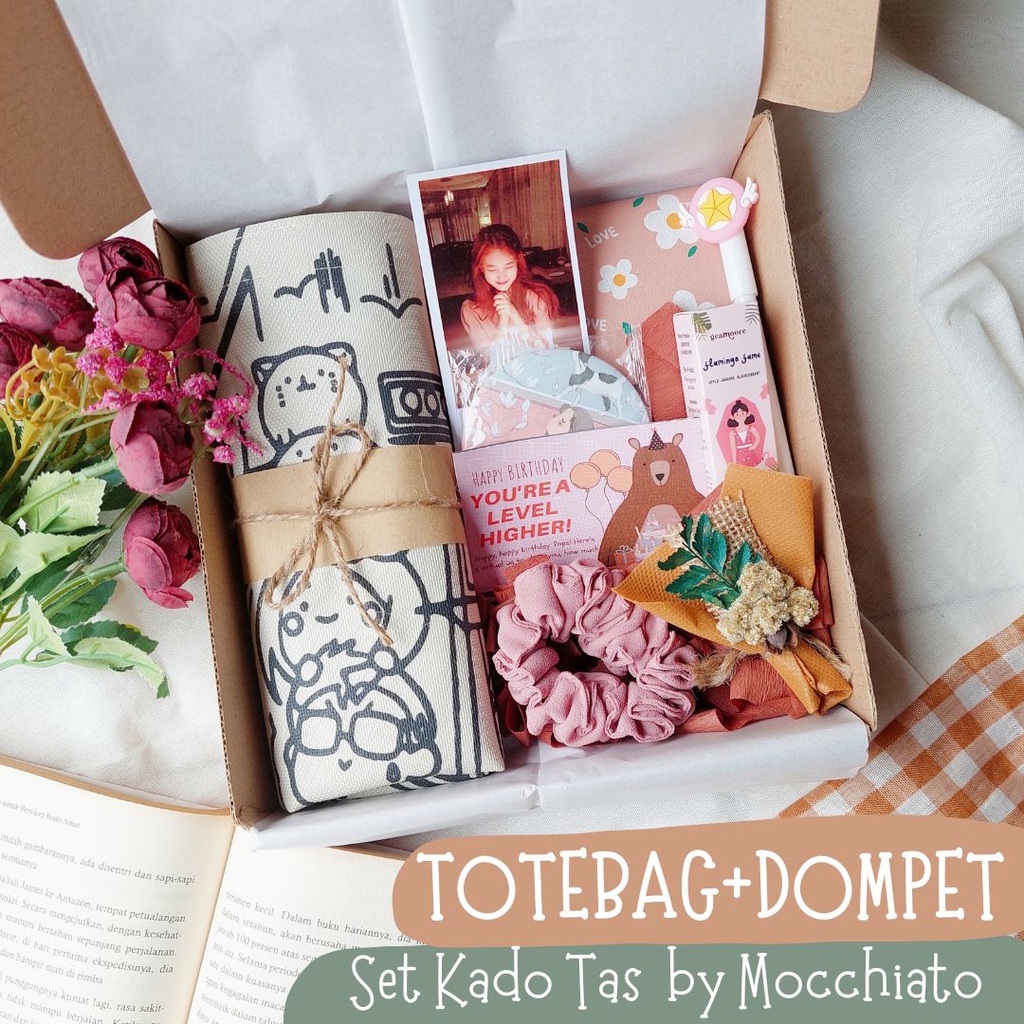 

Hampers Kado Cewek Stationery Totebag Dompet | Gift Box Ulang Tahun/ Wisuda by Mocchiato