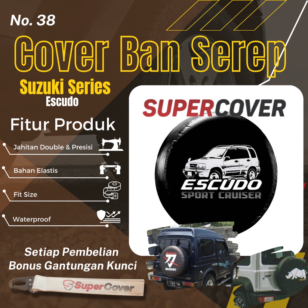 Sarung Ban Serep Suzuki Escudo Cover Ban Serep Kulit Sintetis Suzuki Escudo 38 Penutup Pelindung Sel