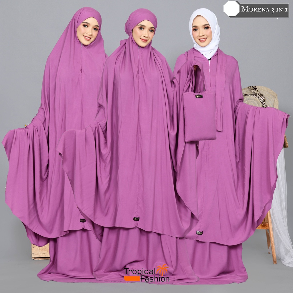 Mukena Bali 3 in 1 By Zahwa Bahan Rayon Janger Untuk Dewasa dan Remaja Termurah Kekinian