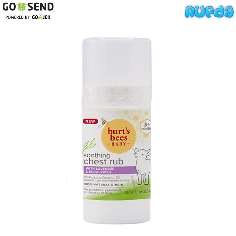 Burt's Bees Baby Soothing Chest Rub Stick dengan Lavender dan Eucalyptus