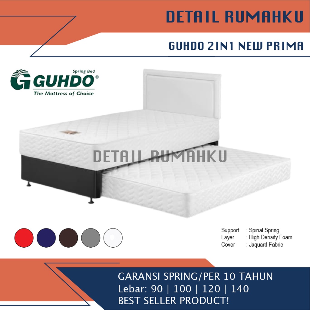 Guhdo Springbed New Prima 2 In 1 - 90x200 - Fullset Termurah