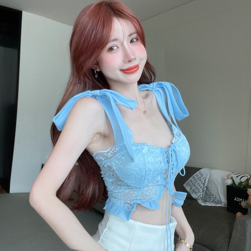 2023 baru renda renda renda pelangsing bagian dalam pelangsing tipis bertali atasan kamisol musim pa