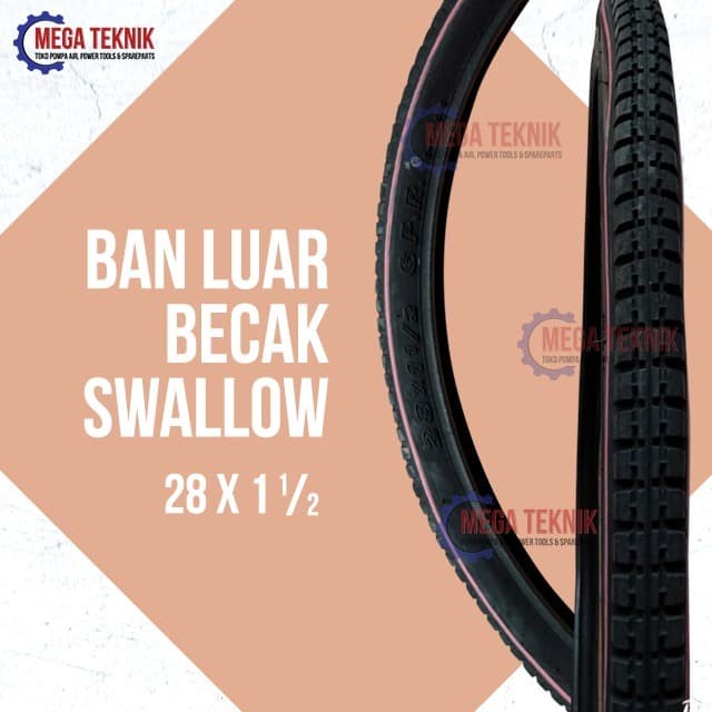 .........] Ban Luar Sepeda Spd Becak Swallow Ukuran 28 x 1.5