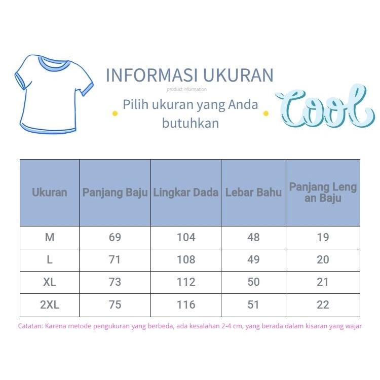 [100%  Katun]Cartoon Kaos Lengan Pendek Cream Atasan Wanita Oversize Printed T-shirt Kekinian Korean Style