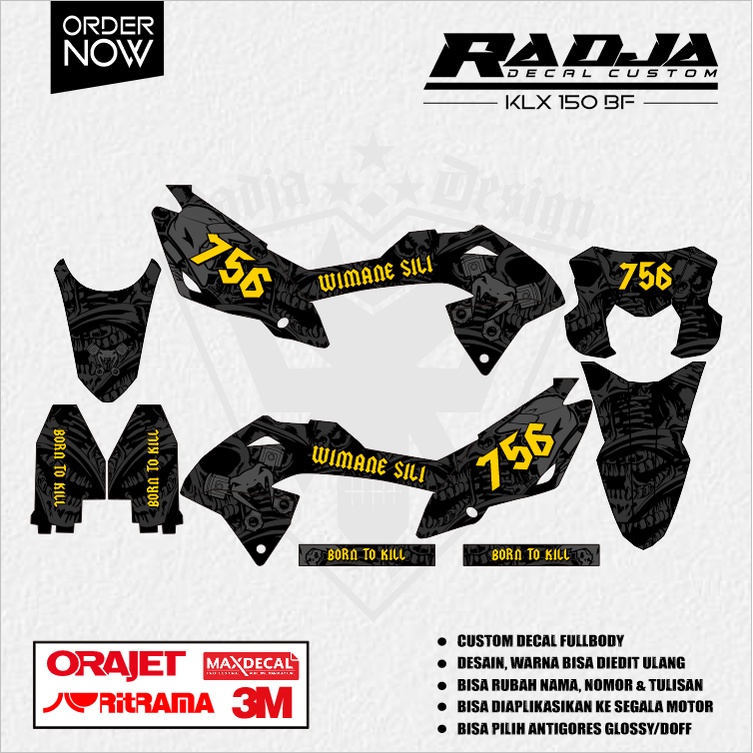 DECAL KLX 150 BF FULLBODY (005) DEKAL STIKER KLX G/EXTREME/SE/NEW 2016 2017 2018 2019 2020 2021 2022