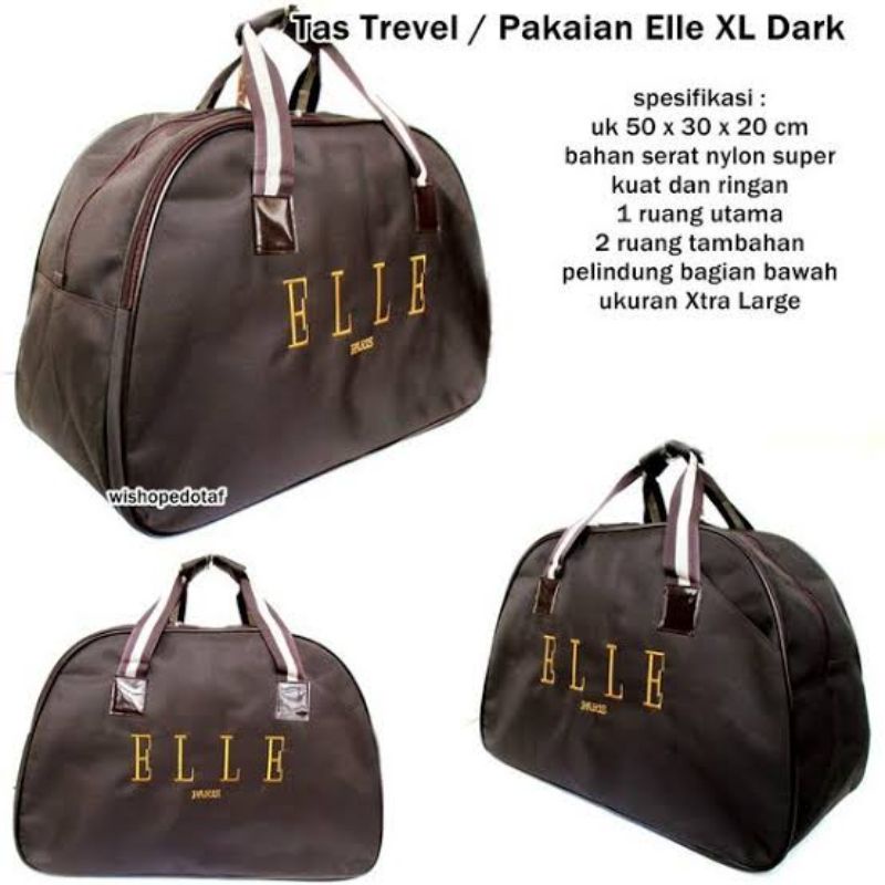 Tas Pakaian Travel Bag Elle Paris Anti air Jumbo