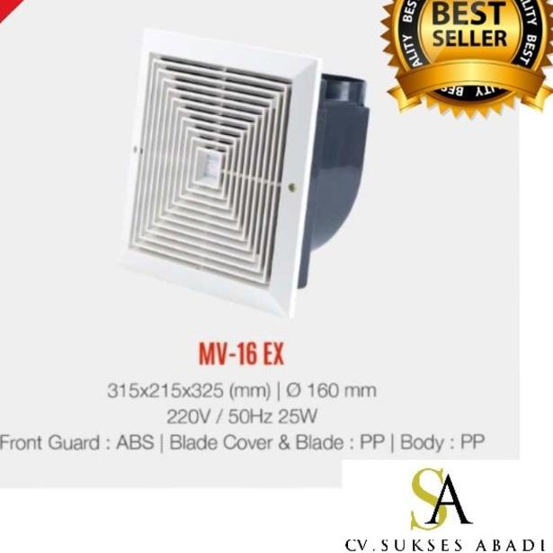 ♀ Exhaust Fan MV 16 EX Maspion Termurah Surabaya / MV-16EX Blower Plavon 16EX Kipas Angin Hisap Plaf