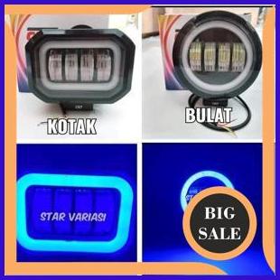 last stok Lampu tembak daymaker 4 mata LED lampu tembak sorot daymaker 4 mata bulat-kotak 140ZZ3