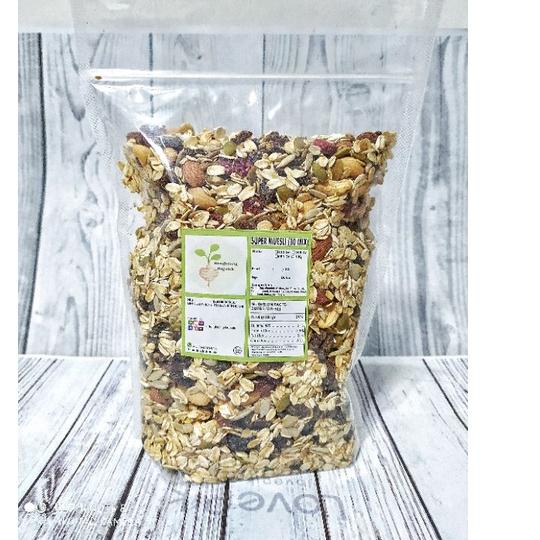 

☝ SUPER MUESLI 500gr - Rolled Oat, Almond, Cranberry, Cashew, Pumpkin Seed, Sunflower Seed, Flaxseed ✭