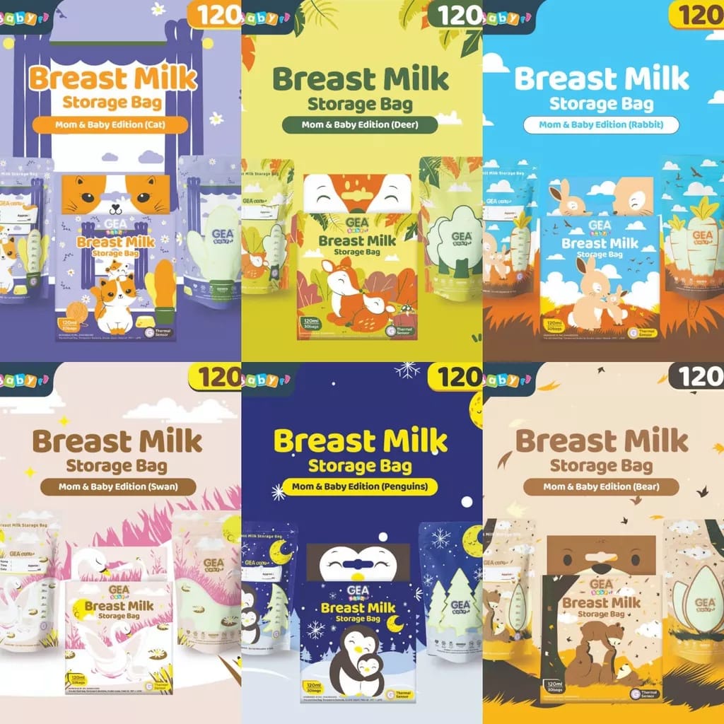 MOMS_ [BPOM] GEA BABY /Gabag Kantong Asi 120ml &amp; 200ml / Breast Milk Bag isi 30