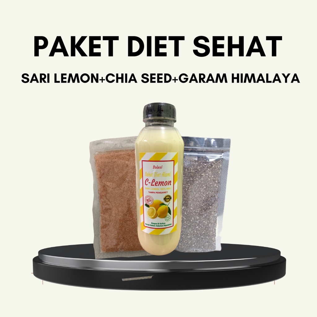 

Paket Diet Sehat Lengkap Sari Lemon California Asli Black Chia Seed Organik Garam Himalaya Sea Salt