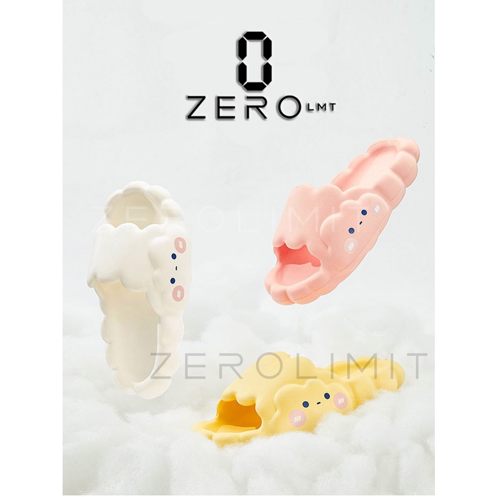 Zerolimit - Sandal Slip On Awan Wanita Lucu Sendal Slipper Jelly Cewek Korean Style Sandal Selop Wanita Terbaru