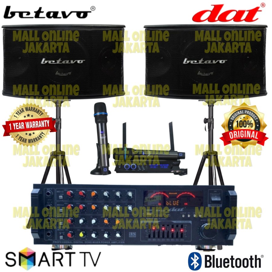 Paket karaoke set betavo 12 inch sound system bluetooth bps 4512