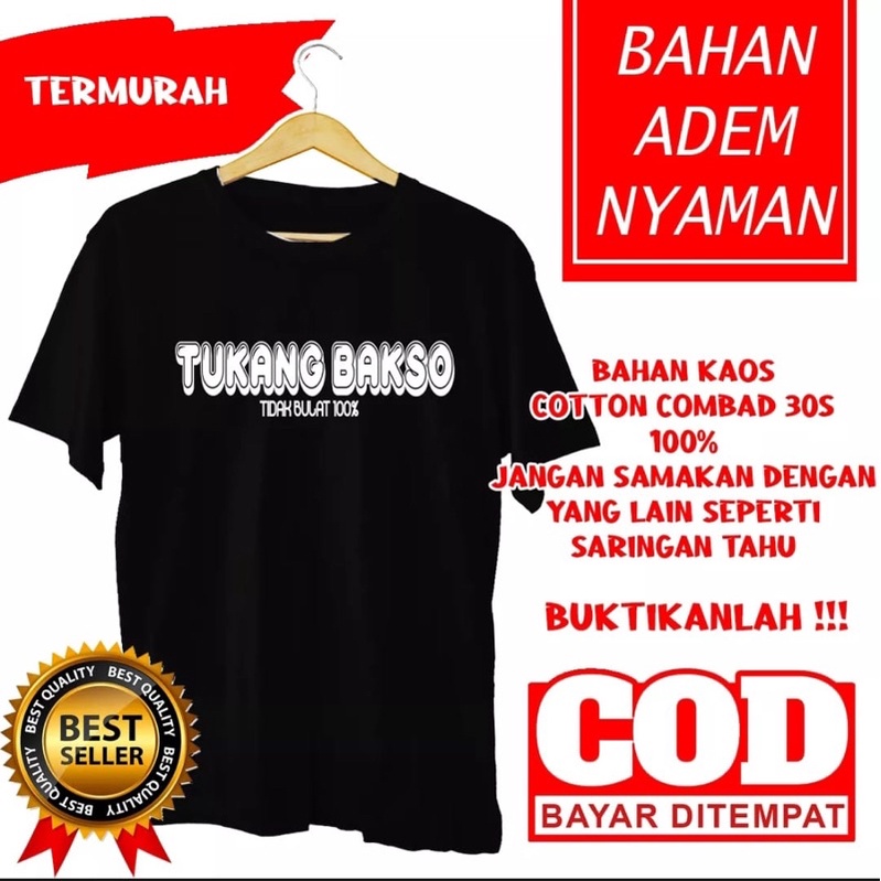Kaos Tukang Bakso // Kaos pedagang bakso