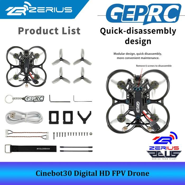 GEPRC Cinebot30 Digital HD System FPV Drone, Nebula Pro, Wasp, Avatar