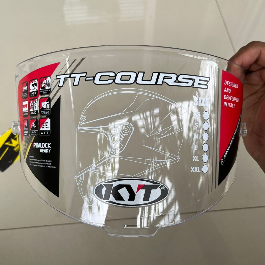 Visor KYT TT Course Clear / Visor TTC Flat