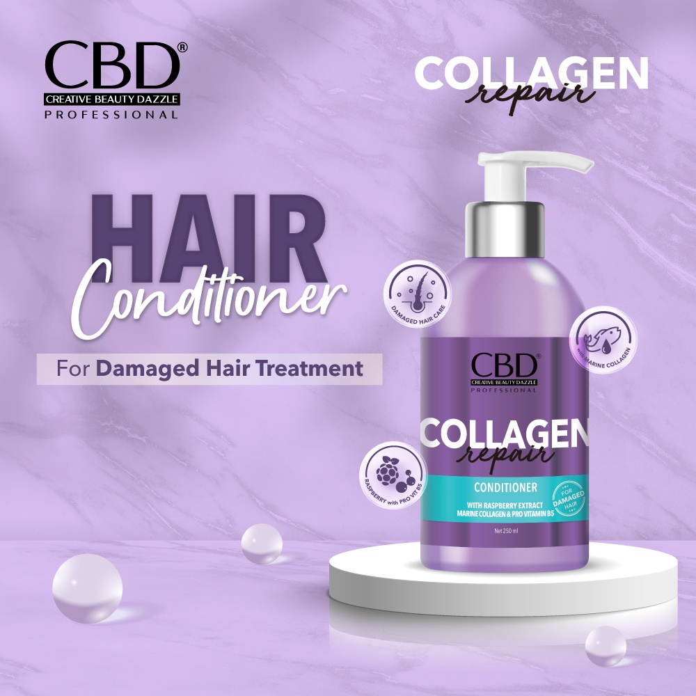 CBD COLLAGEN REPAIR SERIES - SHAMPOO - CONDITIONER - HAIR MASK - HAIR SERUM OIL