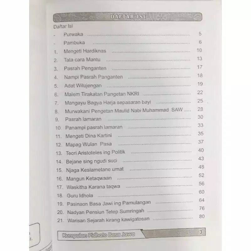 Buku Kumpulan Pidato | Kumpulan Pidhato Basa Jawa Ing Sedoyo Acara | Kangge Santri Siswo Mahasiswa Umum