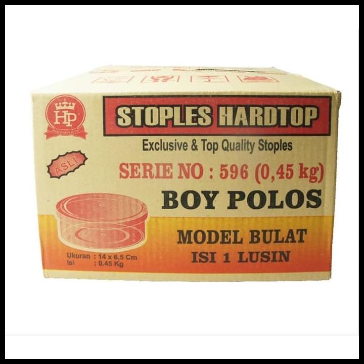 

Toples Hardtop 596 Bulat 450 Gram 1 Lusin / Kemasan Packaging