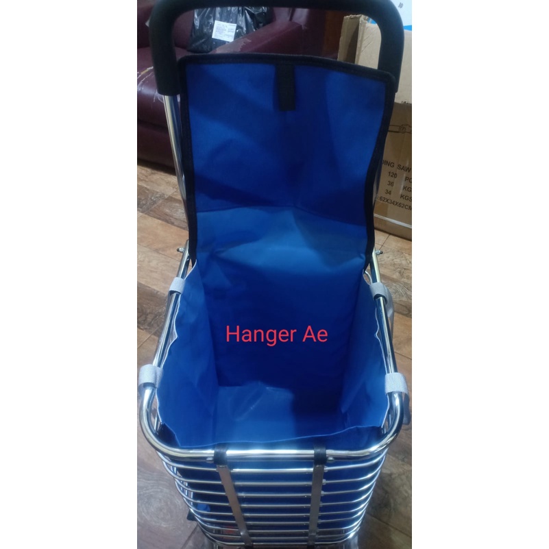 Tas troli tas dalam troli lipat bahan nylon