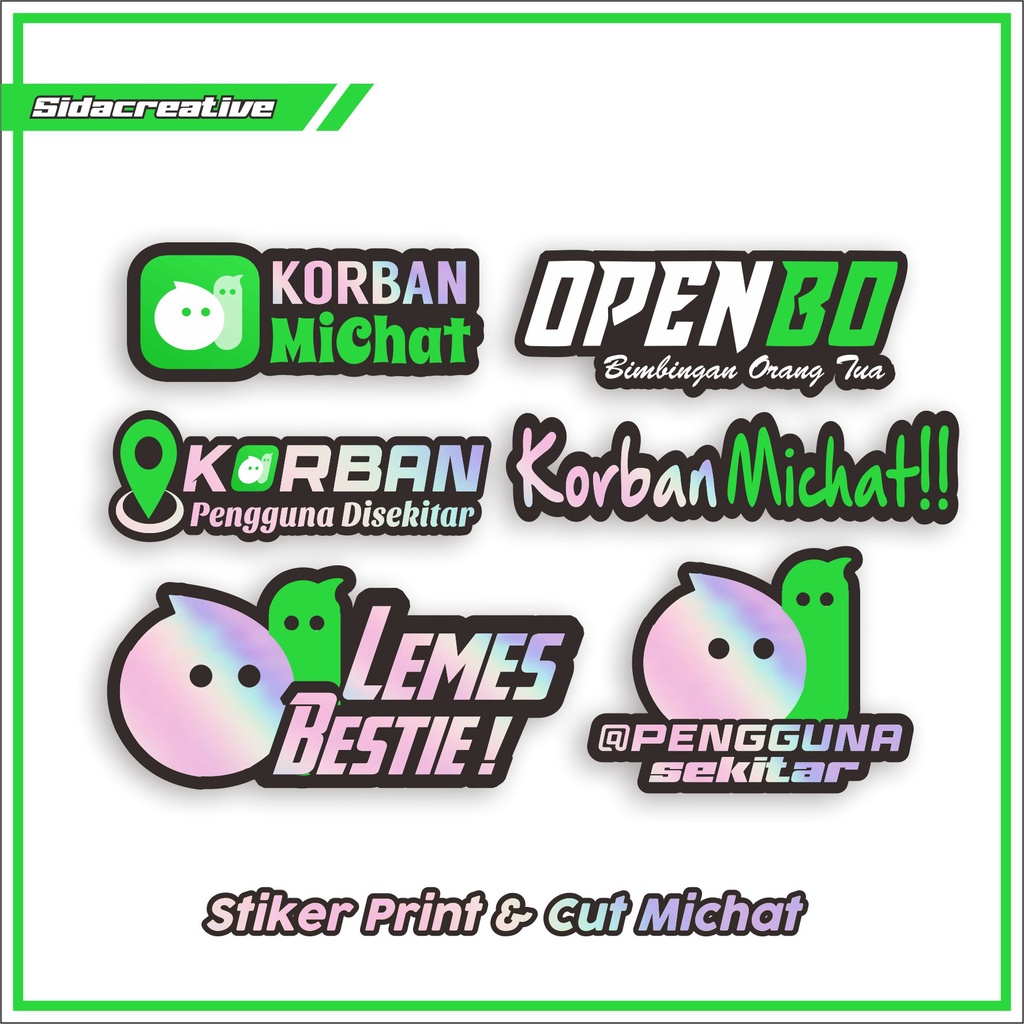 Stiker Hologram MIchat Stiker Penggunan Sekitar Stiker Korban Michat Stiker Open BO