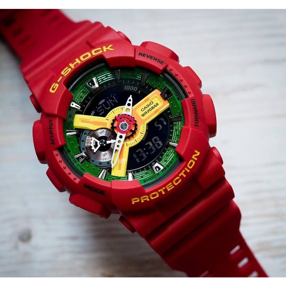 Casio G-Shock Valentine Love GA-110 GA110 Red Edition Autolight World Time Waterproof Watch