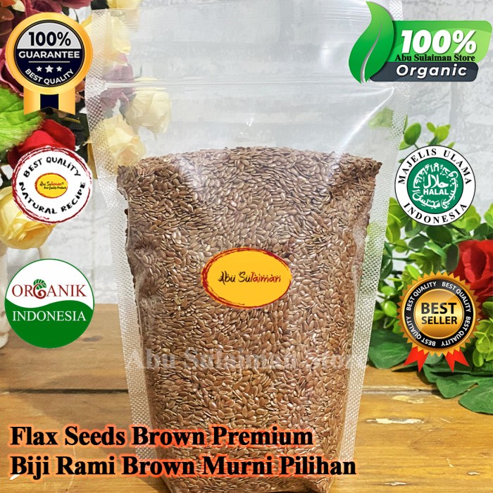 

Brown Flax Seed 100gr - Biji Rami Flaxseed Premium Abu Sulaiman