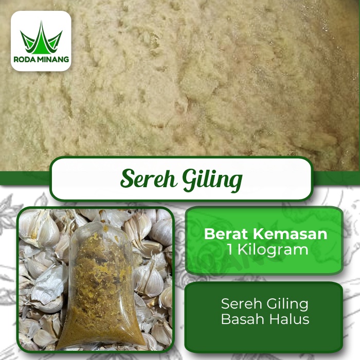 

Sereh Giling Halus Segar Serai Bumbu Basah Asli Tanpa Pengawet 1kg