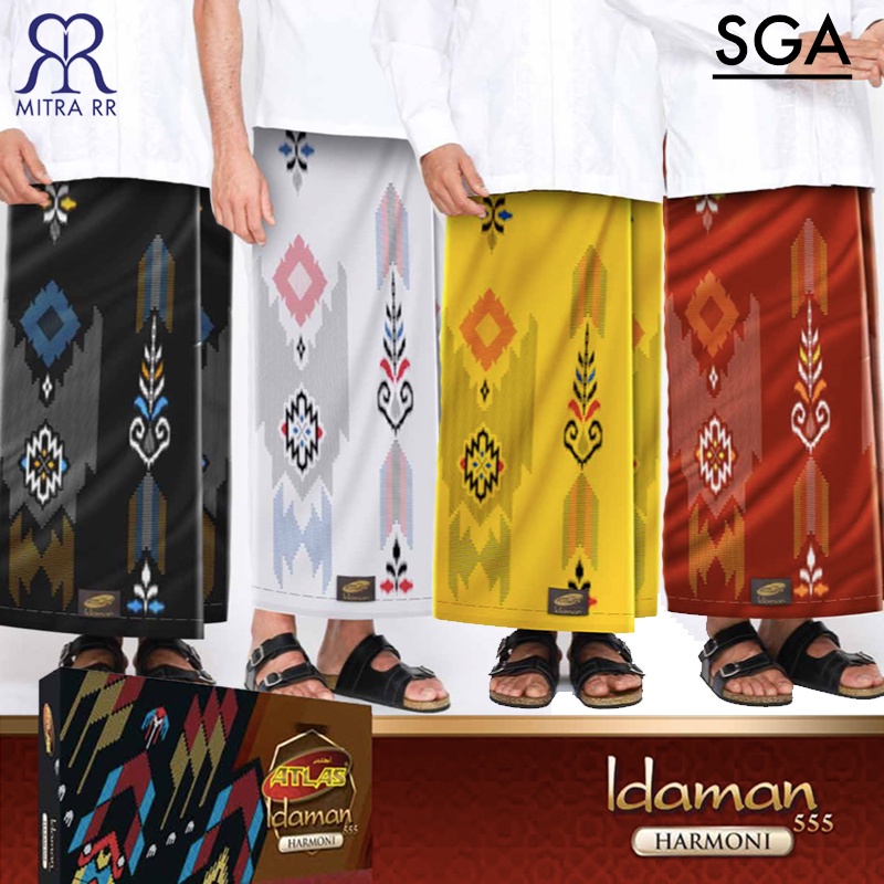 Sarung Atlas Idaman 555 Harmoni Kembang Motif BHS SIF