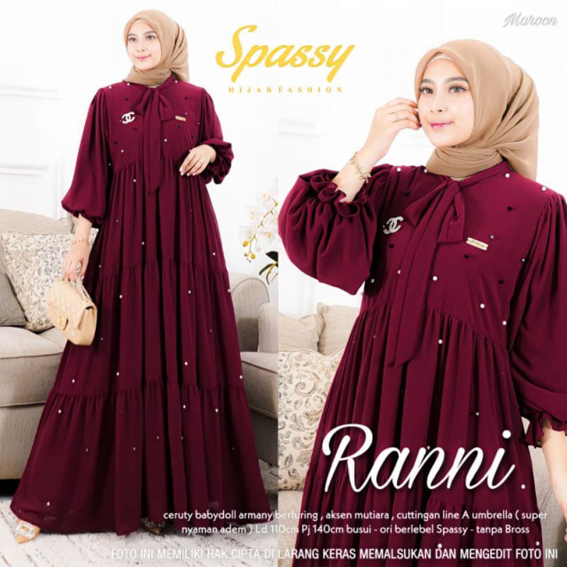 ALFAZZA STORE - RANNI DRESS - CERUTTY BABYDOL - PREMIUM - TERBARU - BUSUI FRIENDLY - DRESS - TERBARU