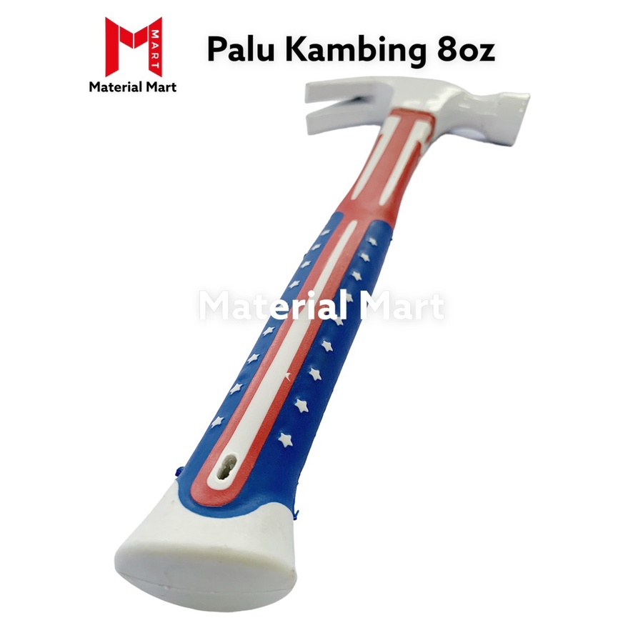 Palu Kambing 8oz | Palu Kambing Gagang Karet 8 oz | Palu Gagang Fiber | Material Mart