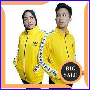 sparepart JUAL MURAH SWEATER ZIPPER LOTTO ADIDAS KUNING JAKET FLEECE CEWEK COWOK TERBARU 140ZZ3