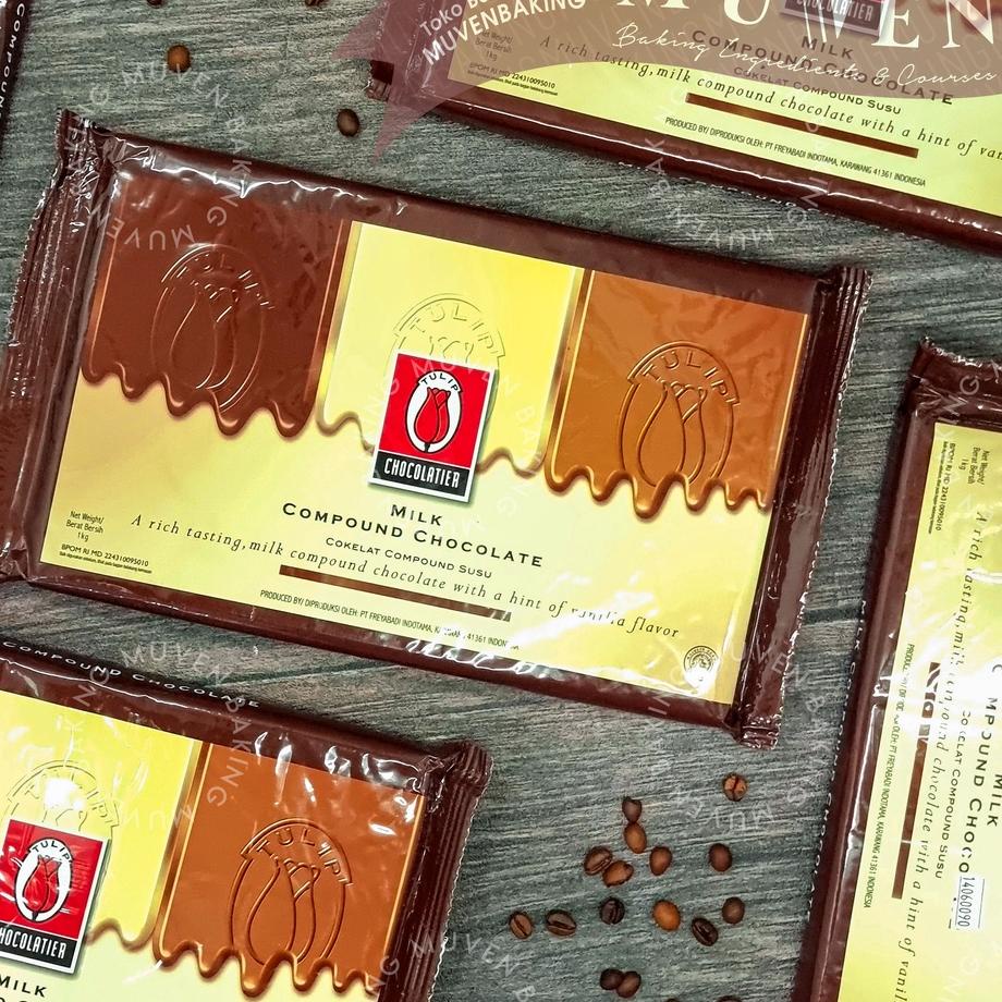 

♞ COKLAT BATANG TULIP MILK 1 Kg / COKELAT CHOCOLATE COMPOUND ◙