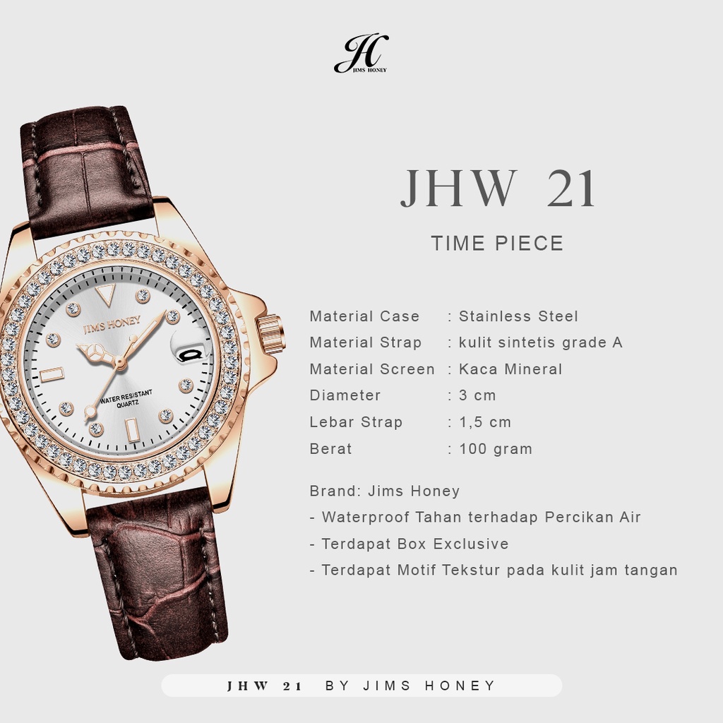 JIMSHONEY JAM TANGAN WANITA JHW 21 (FREE BOX + BATERAI)