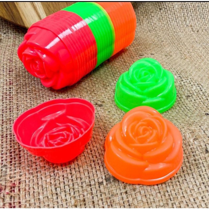 Cetakan bolu mawar mini/bolu kukus talam putu ayu/puding mawar