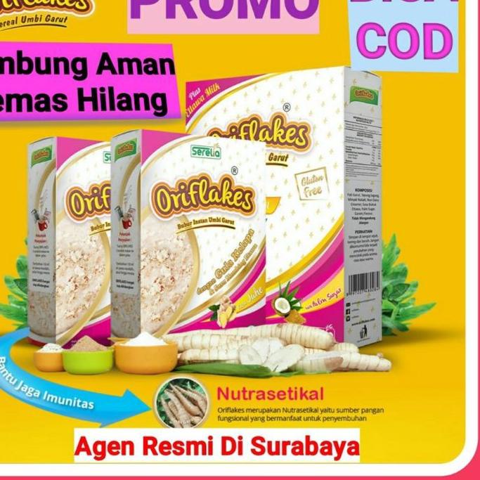 

☏ Oriflakes Sereal Umbi Garut Solusi Asam Lambung Maag Gastro Gerd 350 Gram, Oriflakes Asli ℗