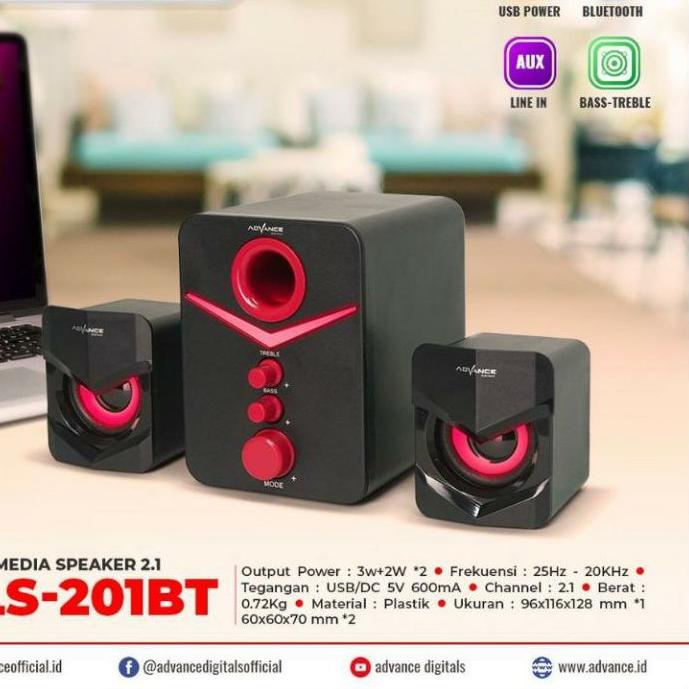 ♞ speaker bluetooth multimedia advance cls201bt cls 201bt ✲