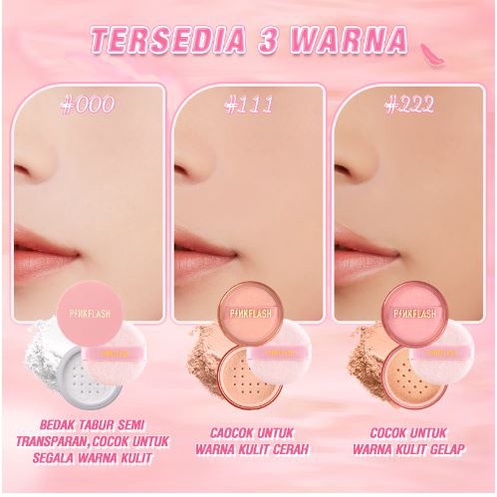 PINKFLASH Bedak Tabur Loose Powder Matte Oil Controller Tahan Lama