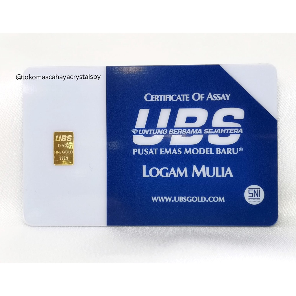 Logam Mulia (LM) Emas 24k UBS 0.5 0,5 Gram 999.9 9999%