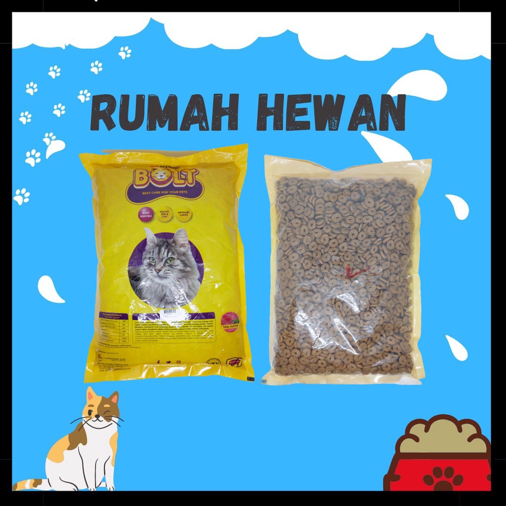 MAKANAN KUCING BOLT TUNA DONAT / IKAN / SALMON 800GR