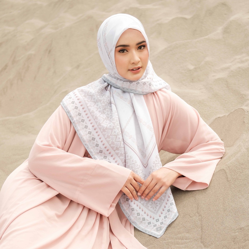 ALIF JILBAB SEGI EMPAT MOTIF PARIS PREMIUM KOREA - CARTWHEEL