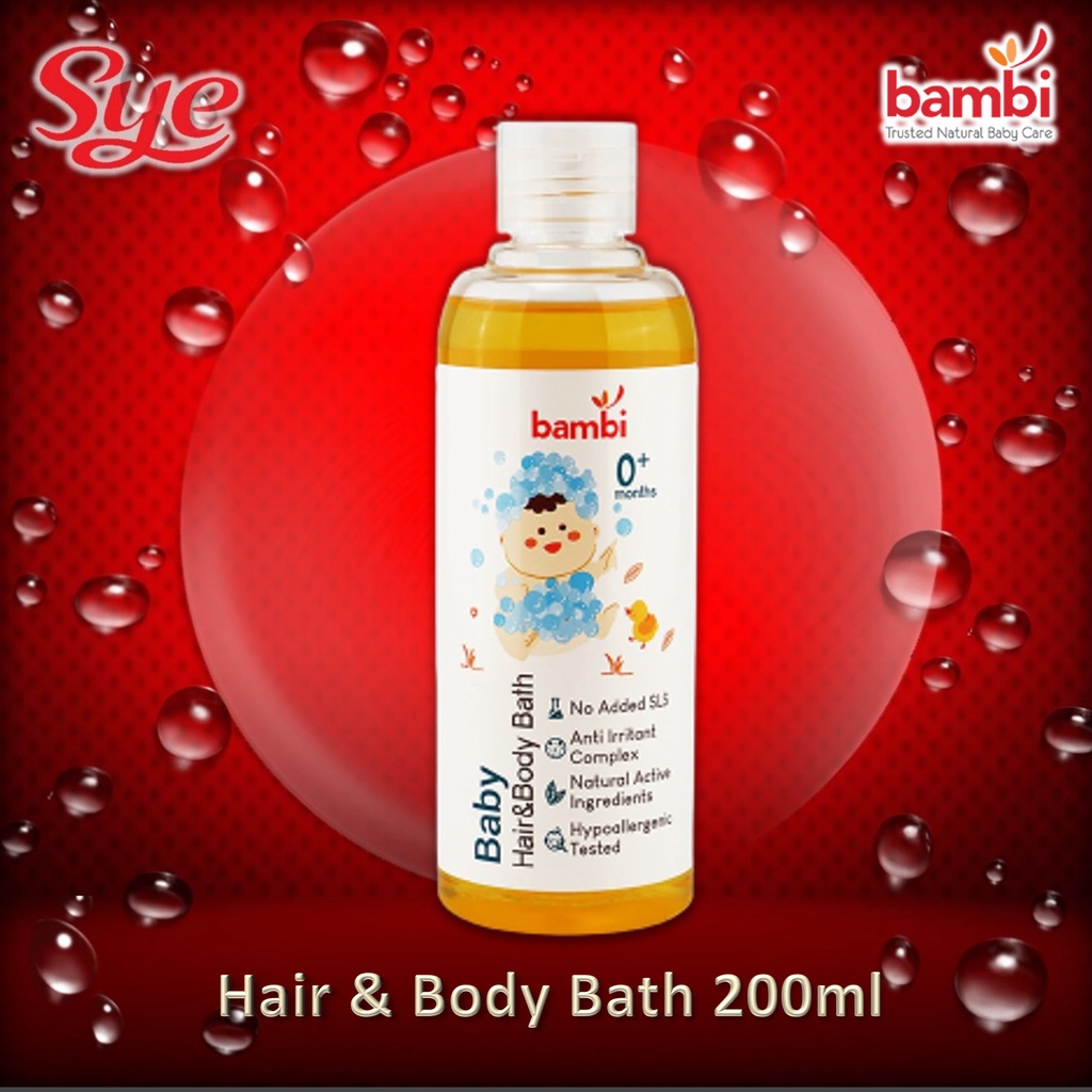 BPOM BAMBI BABYI HAIR &amp; BODY WASH 2IN1 200ML / SABUN SHAMPO BAYI / SYE