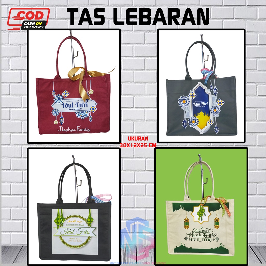 Tas Parcel Lebaran / Kantong Lebaran / Tas Idul Fitri 30x12x25 CM