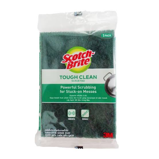 Scotch Brite Tough Clean Scrub Pad Sabut Hijau Cuci Piring