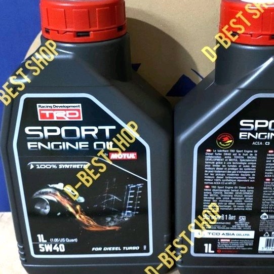 Oli Mobil DIESEL MOTUL SPORT ENGINE OIL TRD 5W40 - 100% SYNTHETIC - 1 LITER