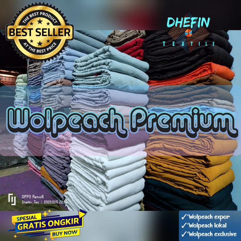 wolfis premium fortaleza polos / kain kiloan murah harga 1 kg kain muat 4.5+-5+ meter